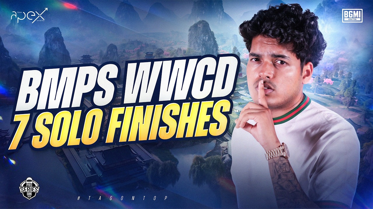 11 TOTAL FINISHES WWCD IN BMPS | 7 SOLO FINISHES | BGMI! background