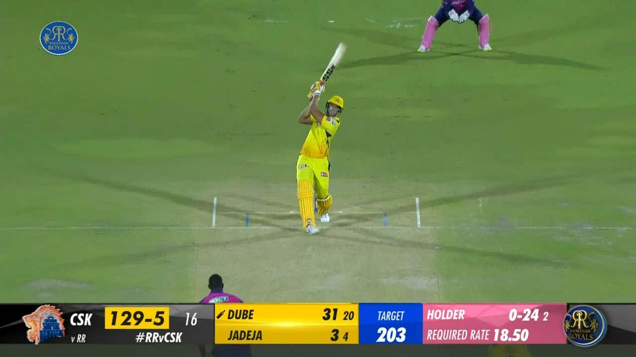 M37: RR vs CSK – Shivam Dube Six