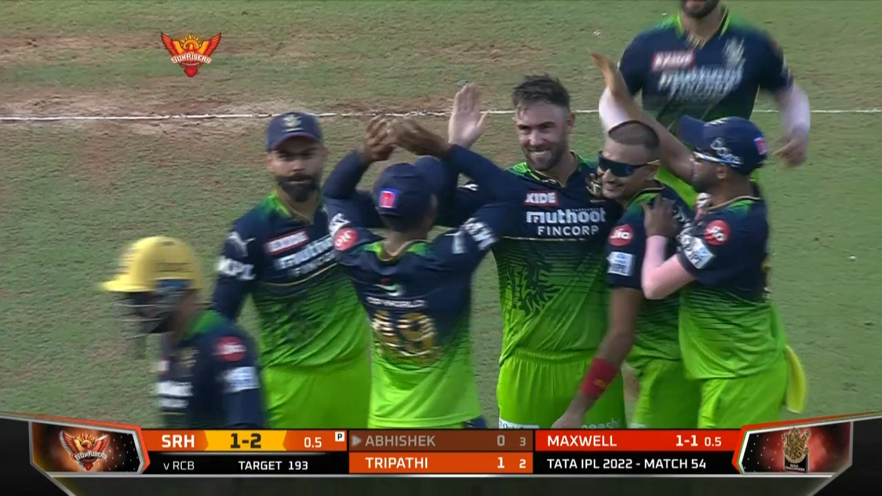 M54: SRH vs RCB – Fall of Wickets