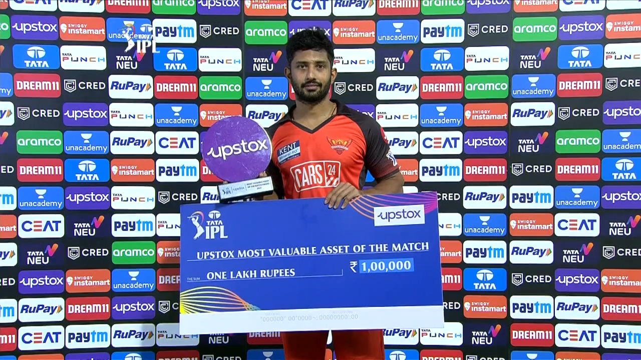 M65: MI vs SRH – Upstox most Valuable Asset of the match – Rahul Tripathi