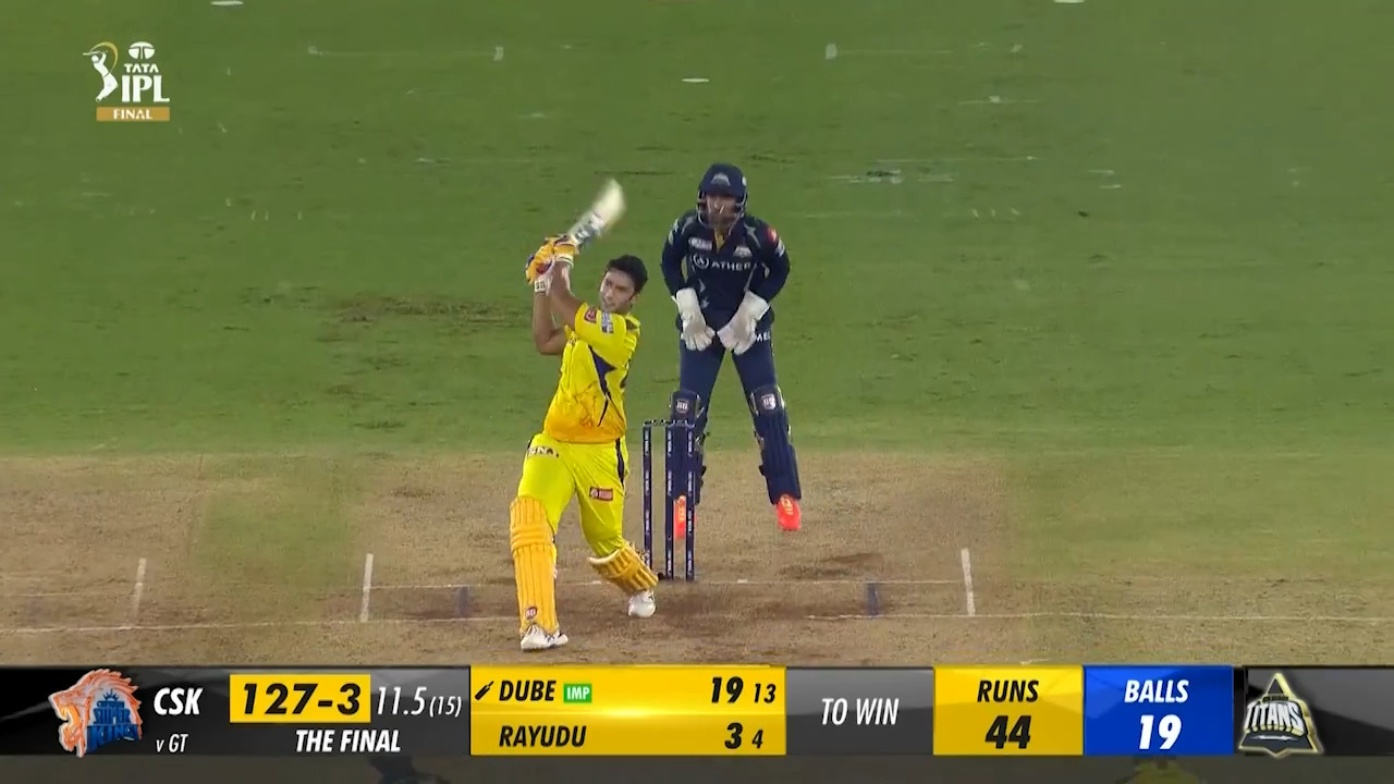 Final: CSK vs GT – Shivam Dube Six