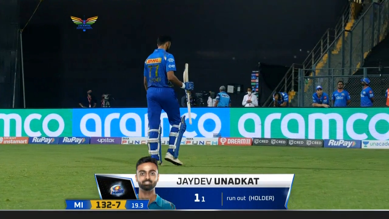 M37: LSG vs MI – Jaydev Unadkat Wicket