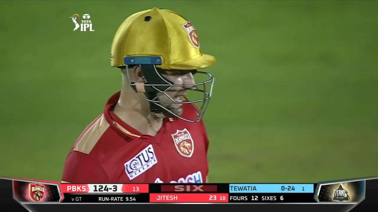 2 x Jitesh + 1 x Liam: 3 sixes in one over