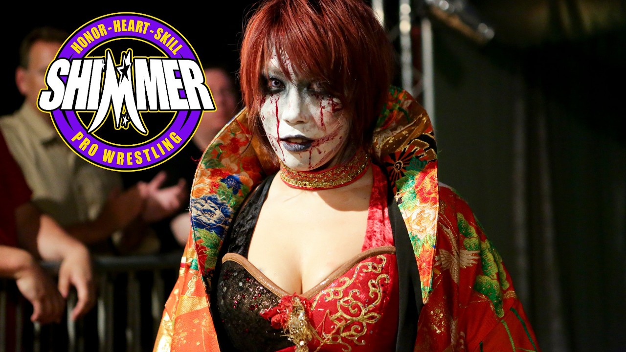 Kana (Asuka) vs. Kimber Lee from SHIMMER 59 on October 19, 2013 - Women's Wrestling background