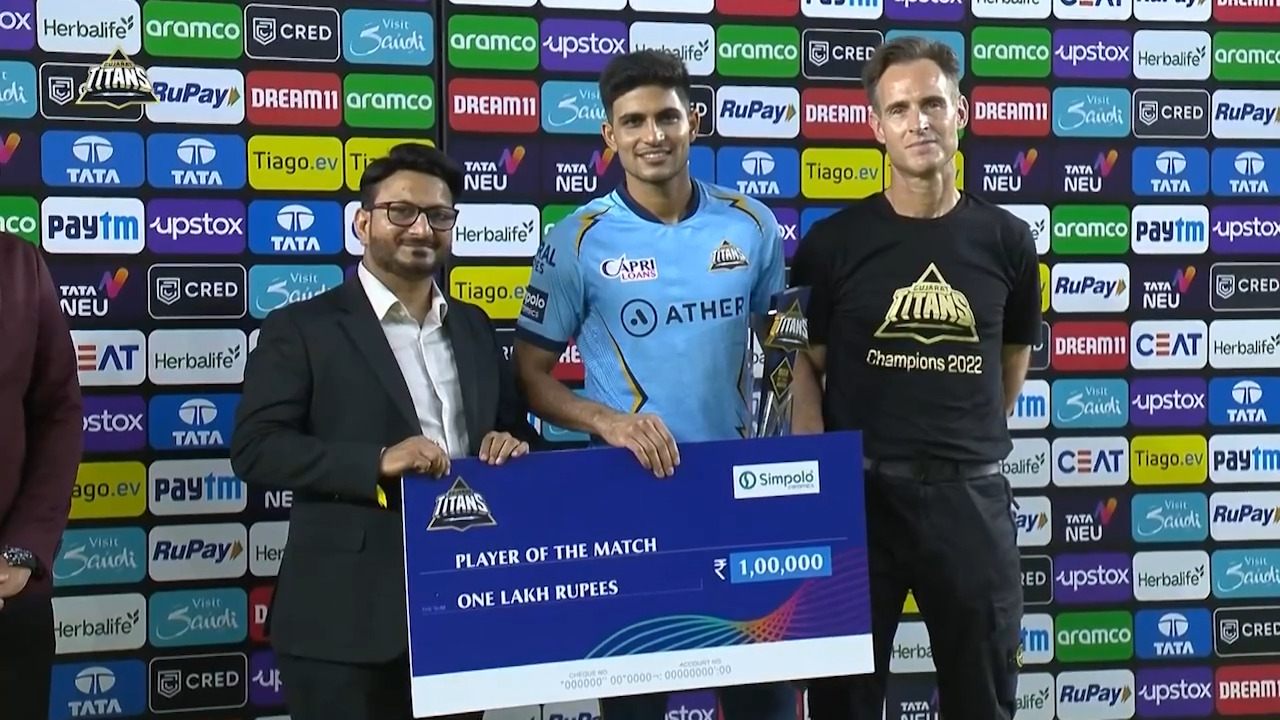 M51: GT vs LSG – Man of the Match – Shubman Gill background