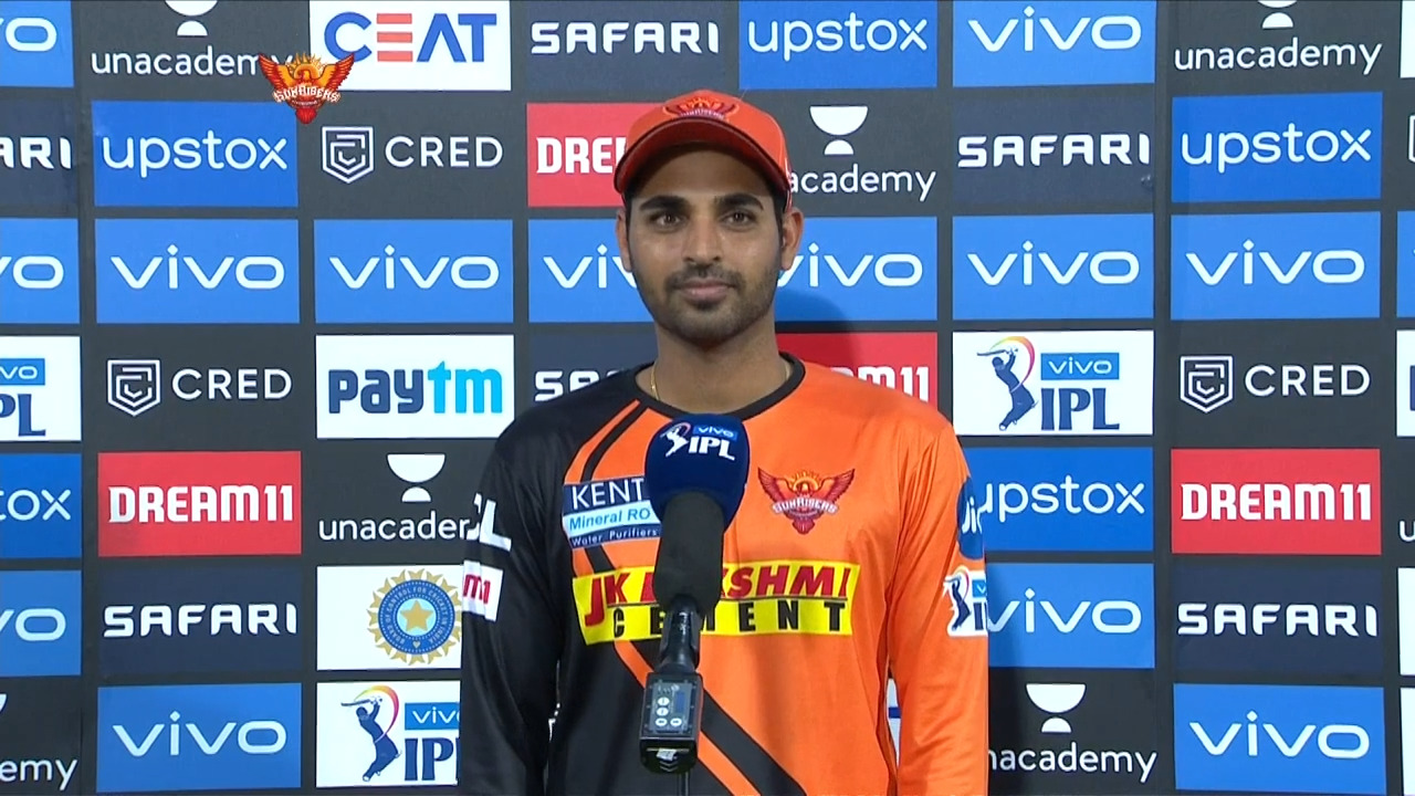 M03: SRH vs KKR – Bhuvneshwar Kumar Interview background
