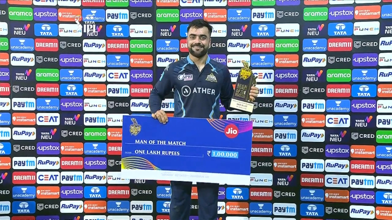M35: KKR vs GT – Man of the Match – Rashid Khan