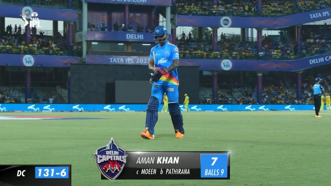 M67: DC vs CSK – Aman Khan Wicket