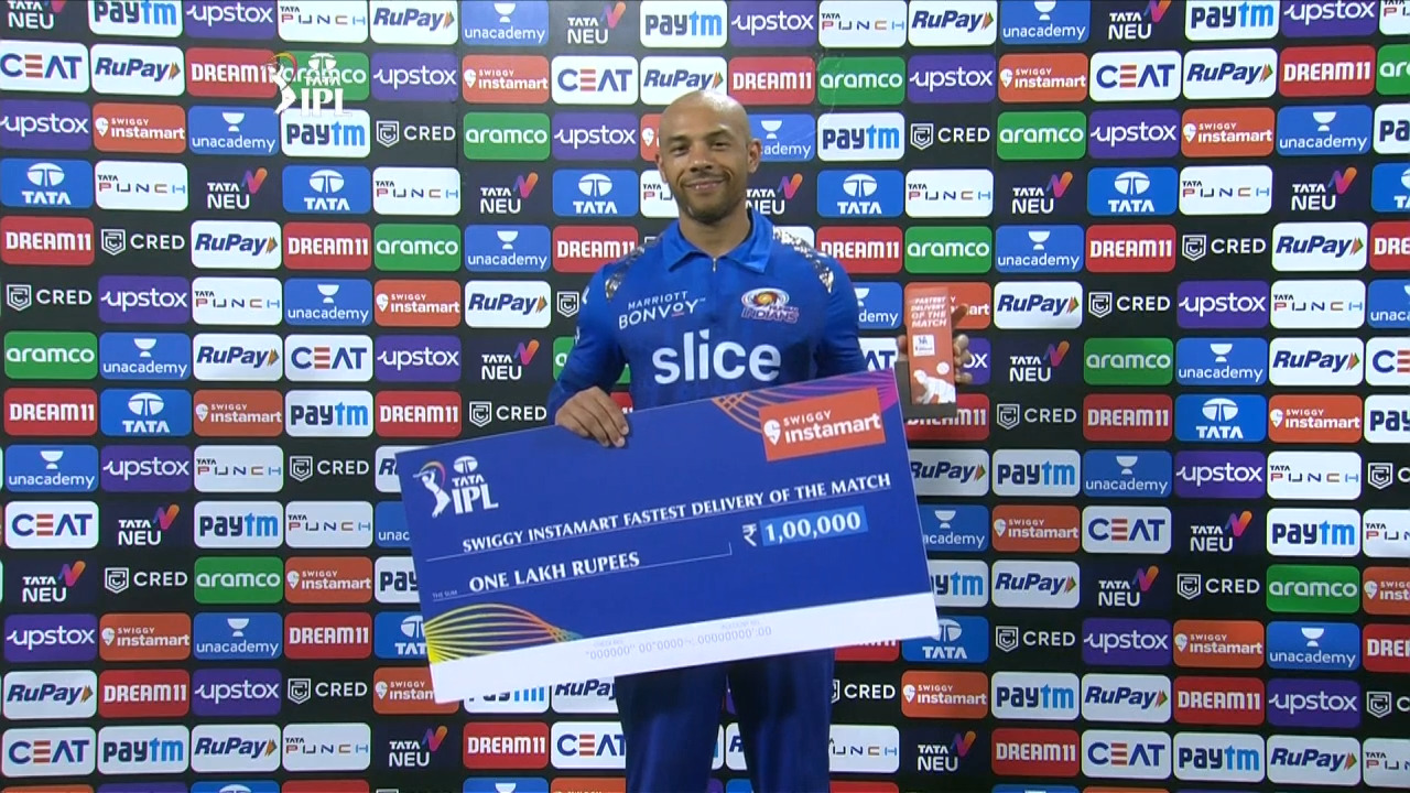 M14: KKR vs MI – Swiggy Instamart fastest Delivery of the Match – Tymal Mills