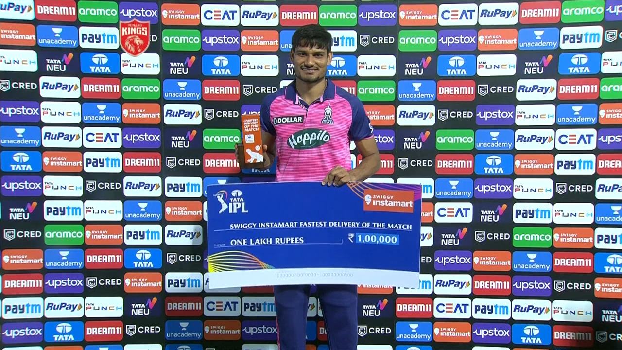 M52: PBKS vs RR – Swiggy Instamart Fastest Delivery of the Match – Kuldeep Sen