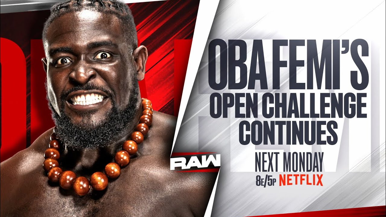Oba Femi vs Los Garza | RAW May 11, 2026 background