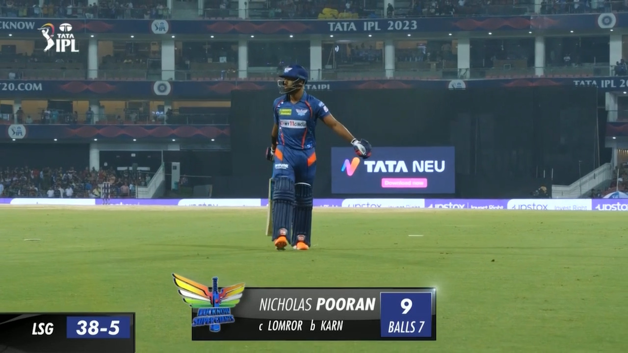 M43: LSG vs RCB – Nicholas Pooran Wicket
