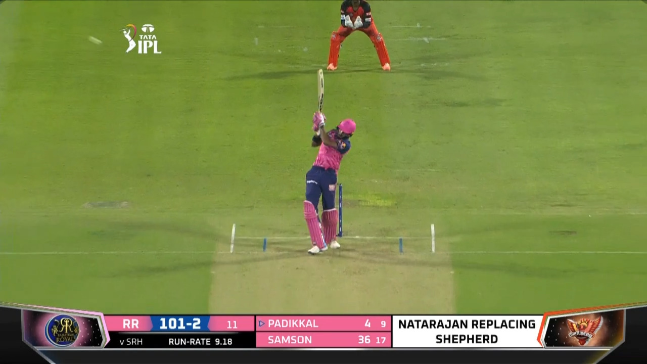 M05: SRH vs RR – Devdutt Padikkal Six