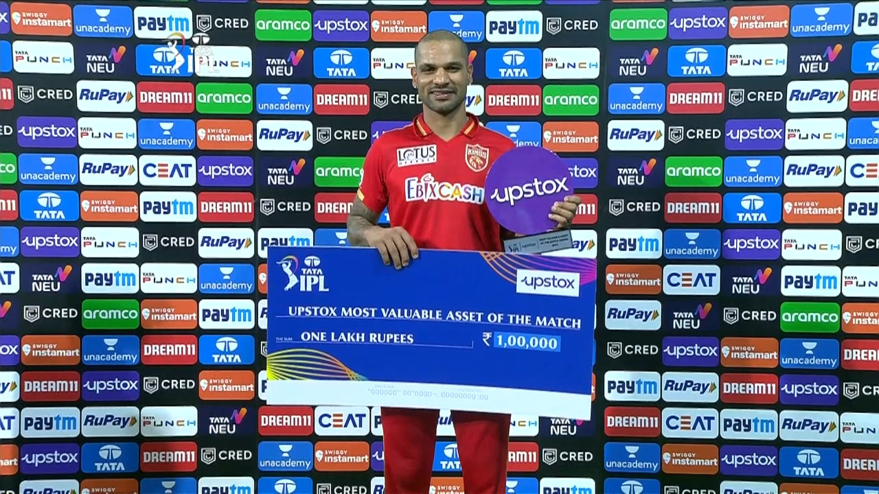 M48: GT vs PBKS – Upstox most Valuable Asset of the match – Shikhar Dhawan