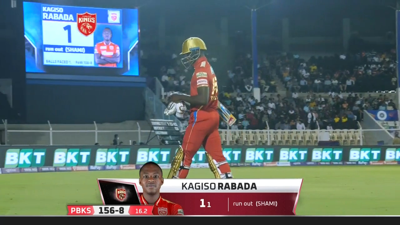 M16: PBKS vs GT – Kagiso Rabada Wicket