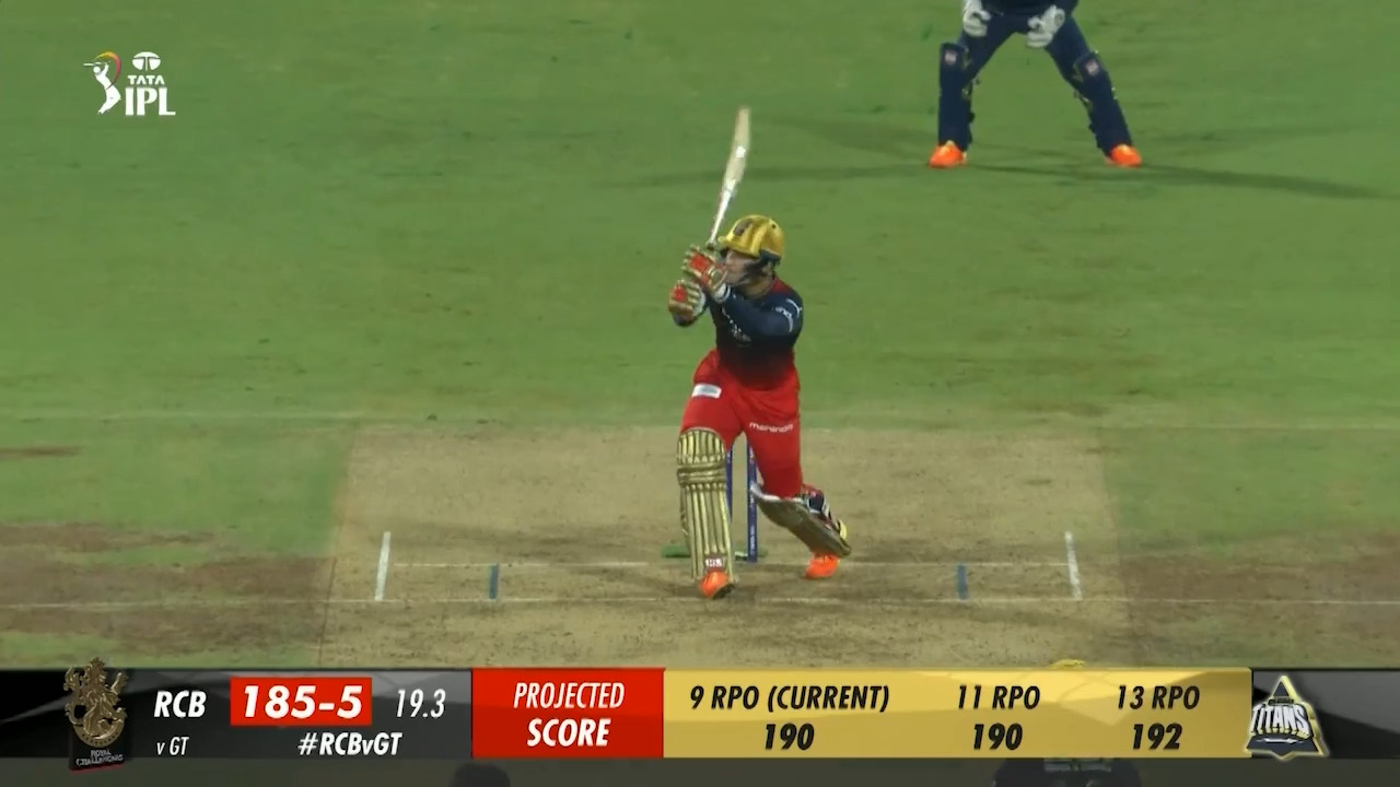 M70: RCB vs GT – Anuj Rawat Six