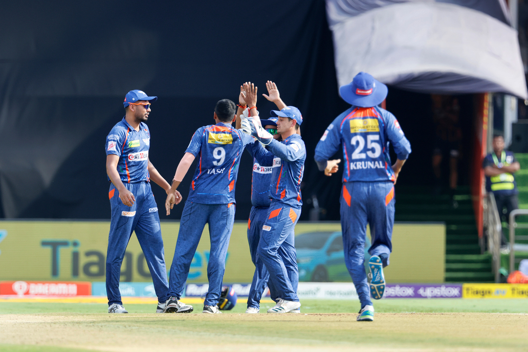 Leap of faith: Quinton de Kock pulls off a fine one-handed catch