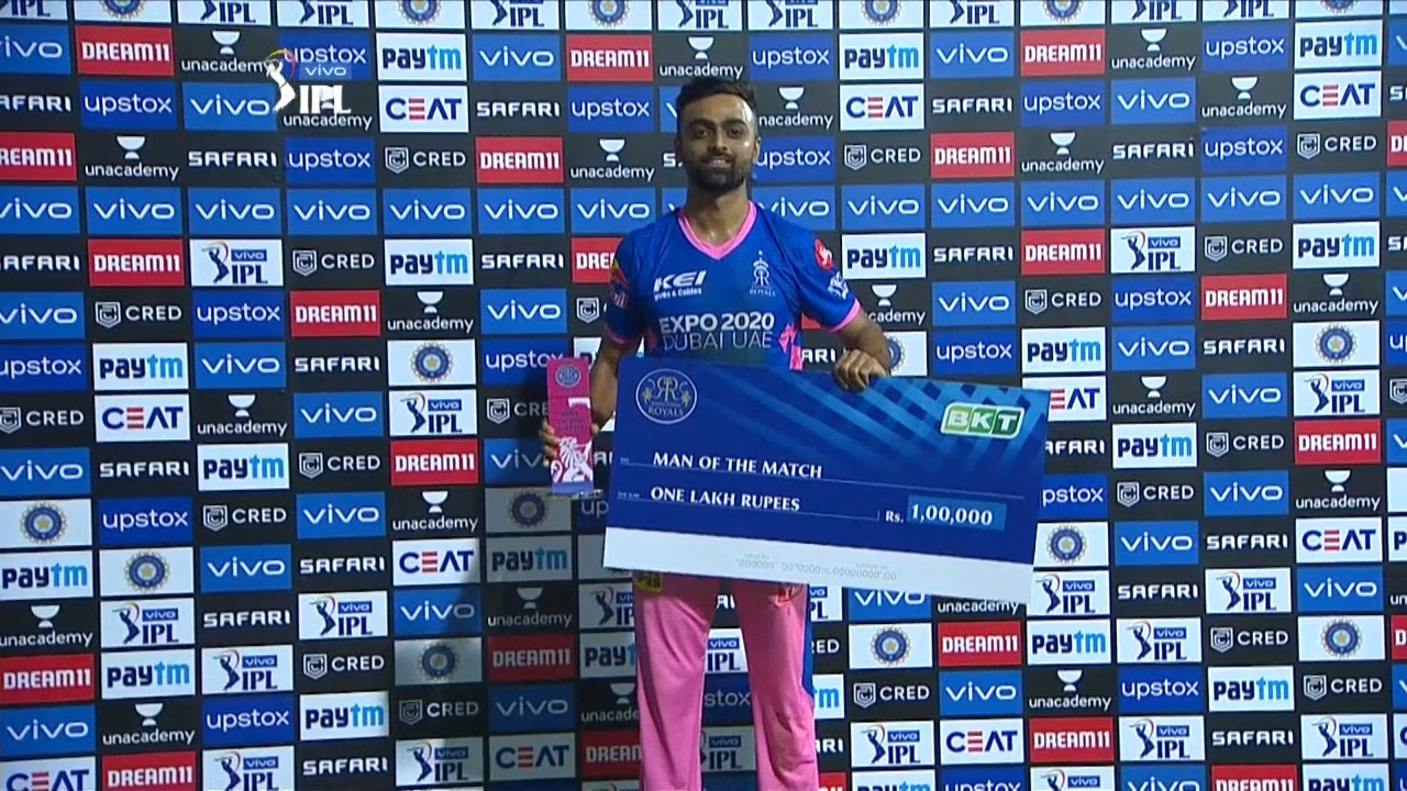 M07: RR vs DC – Man of the Match – Jaydev Unadkat