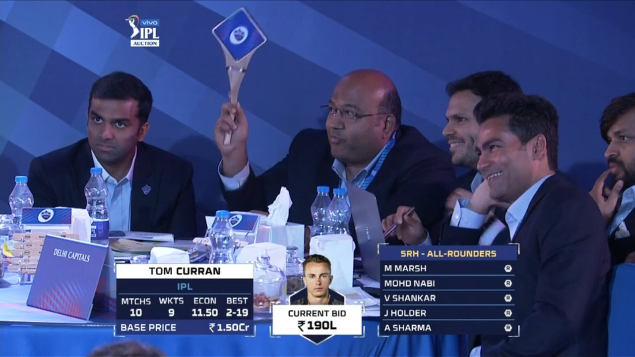 2021 VIVO IPL Player Auction - Delhi Capitals background
