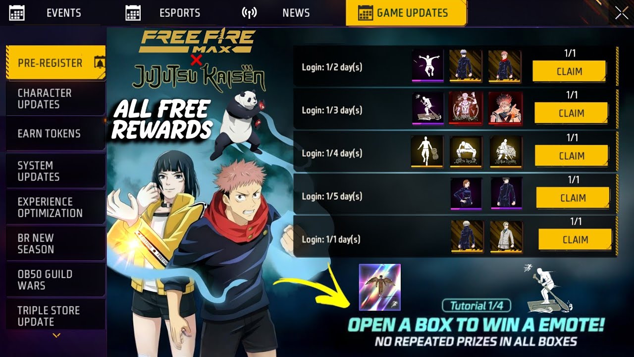 JUJUTSU KAISEN REWARDS + FREE EMOTE🔥 -