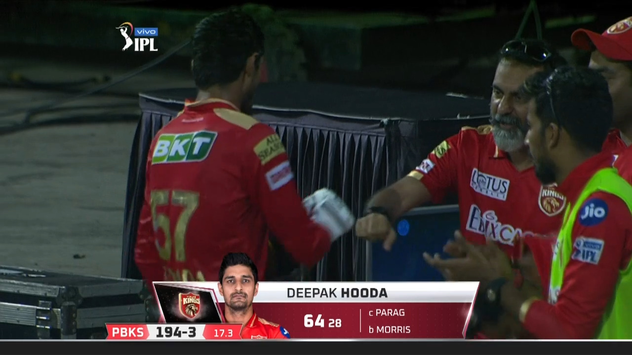 M04: RR vs PBKS – Deepak Hooda Wicket background