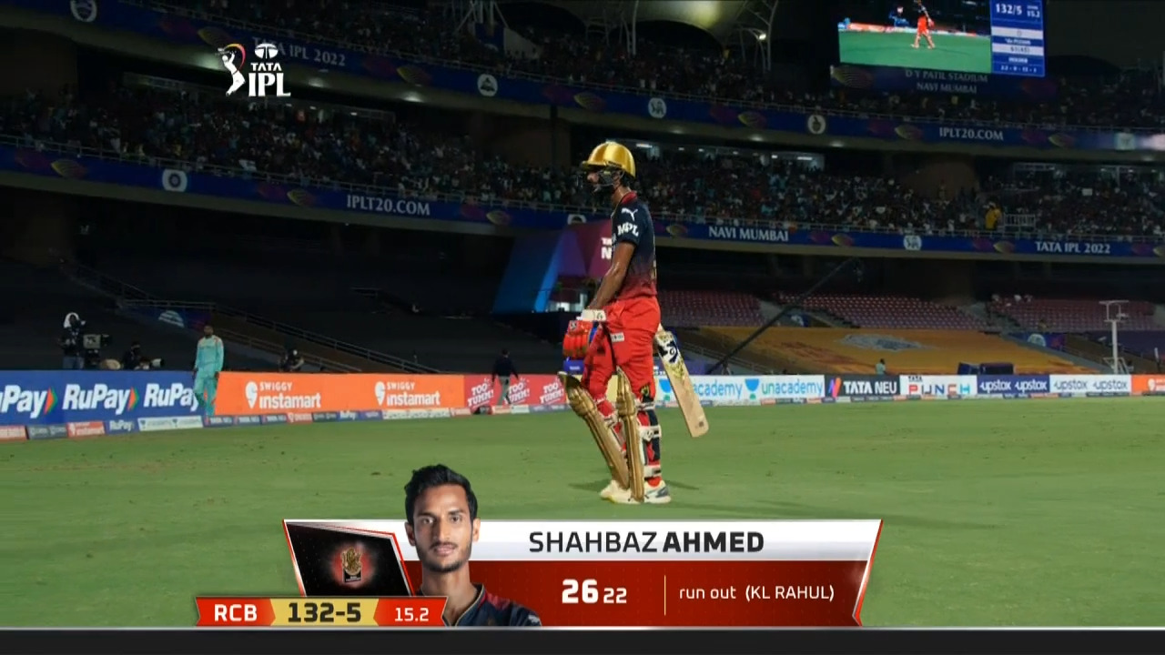 M31: LSG vs RCB – Shahbaz Ahmed Wicket