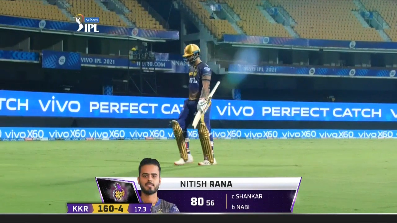 M03: SRH vs KKR – Nitish Rana Wicket