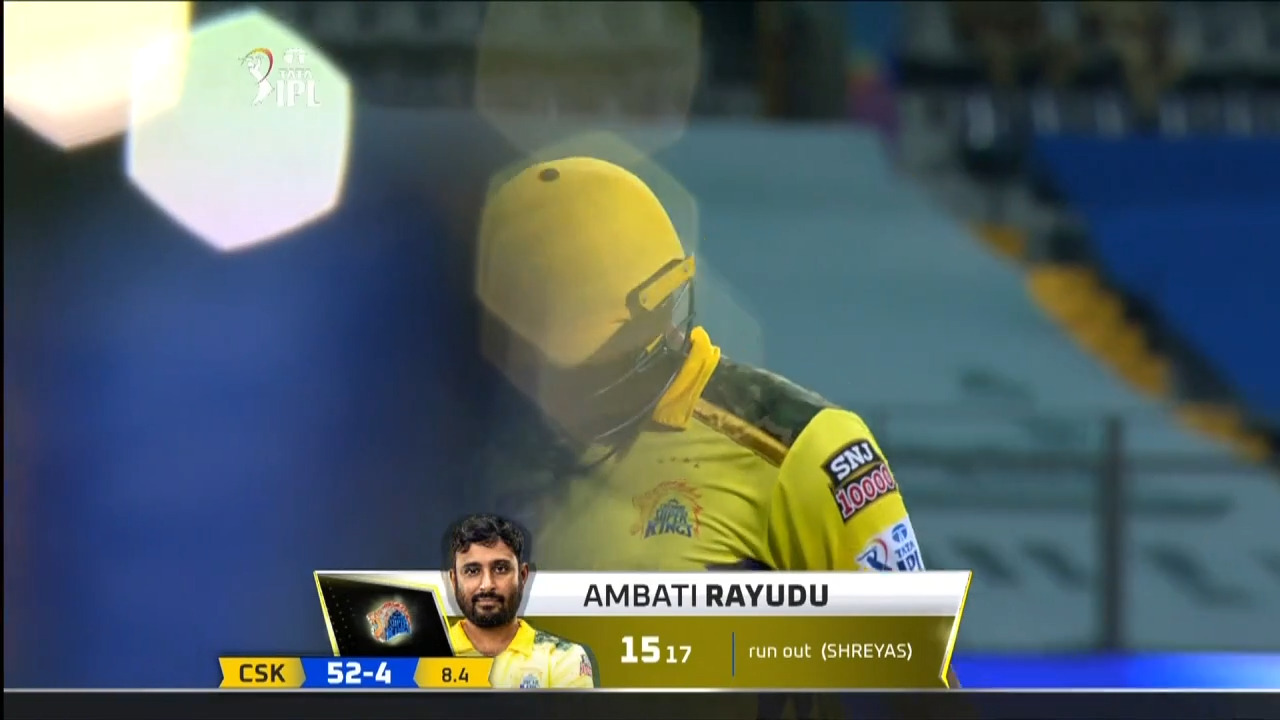 M01: CSK vs KKR – Ambati Rayudu Wicket