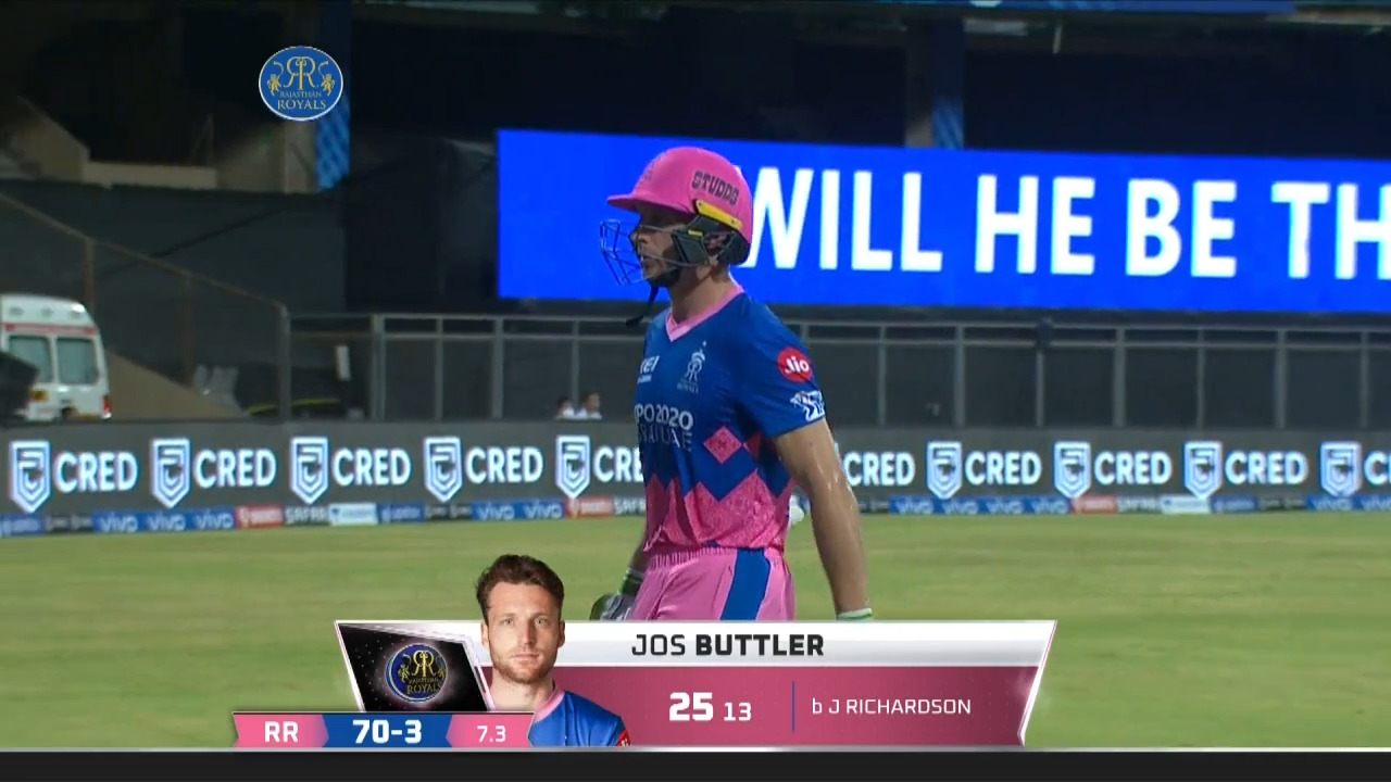 M04: RR vs PBKS – Jos Buttler Wicket