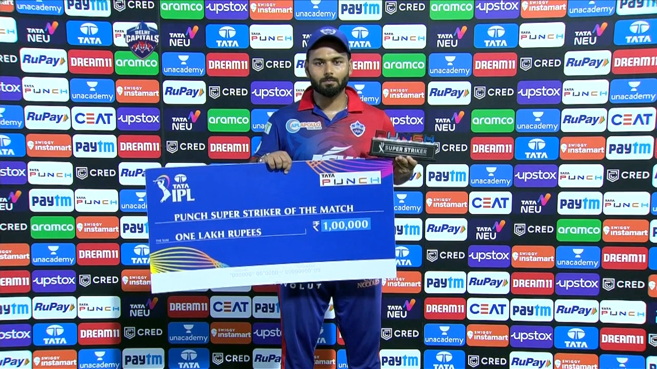 M27: DC vs RCB – Punch Super Striker Of The Match – Rishabh Pant