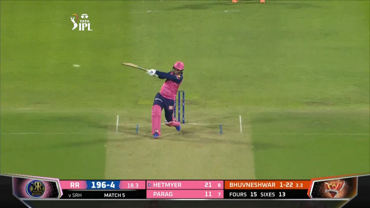 M05: SRH vs RR – Shimron Hetmyer Six