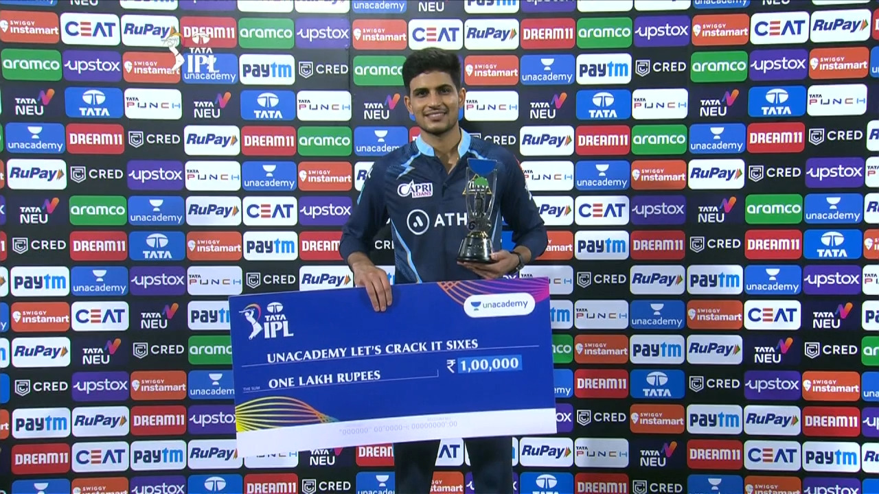 M10: GT vs DC – Unacademy Let's Crack It Sixes of the Match – Shubman Gill