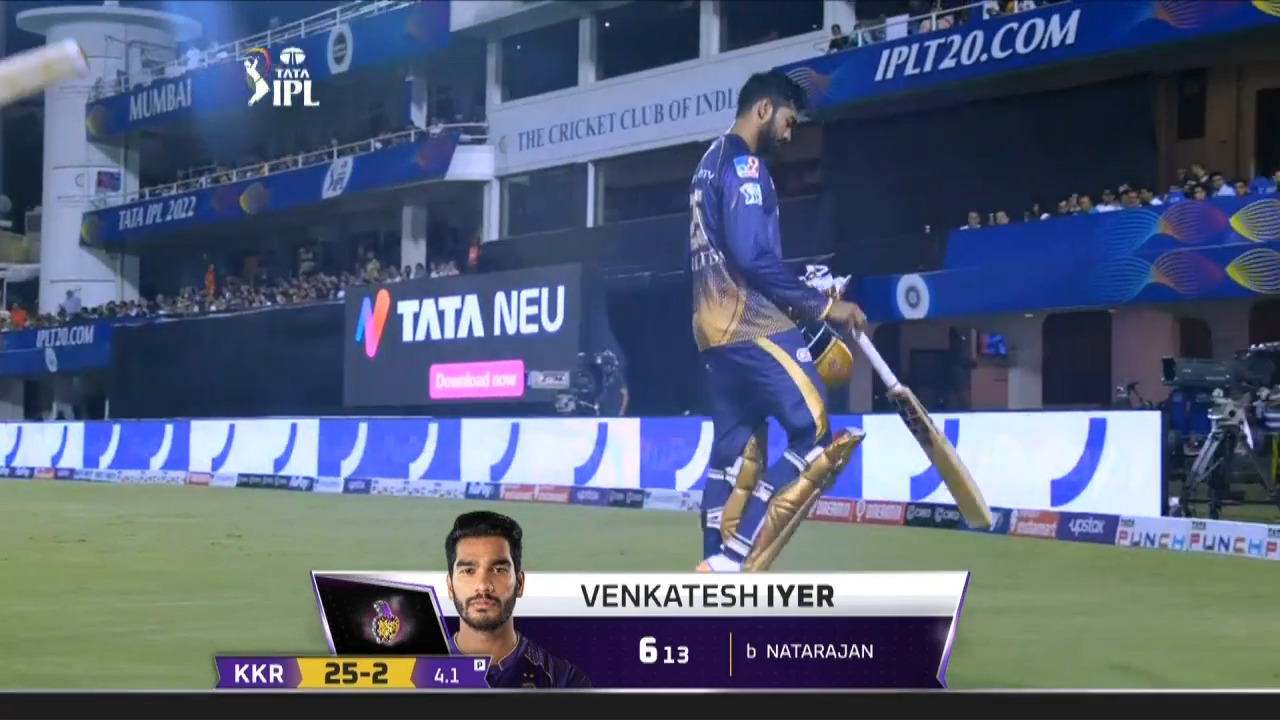 M25: SRH vs KKR – Venkatesh Iyer Wicket