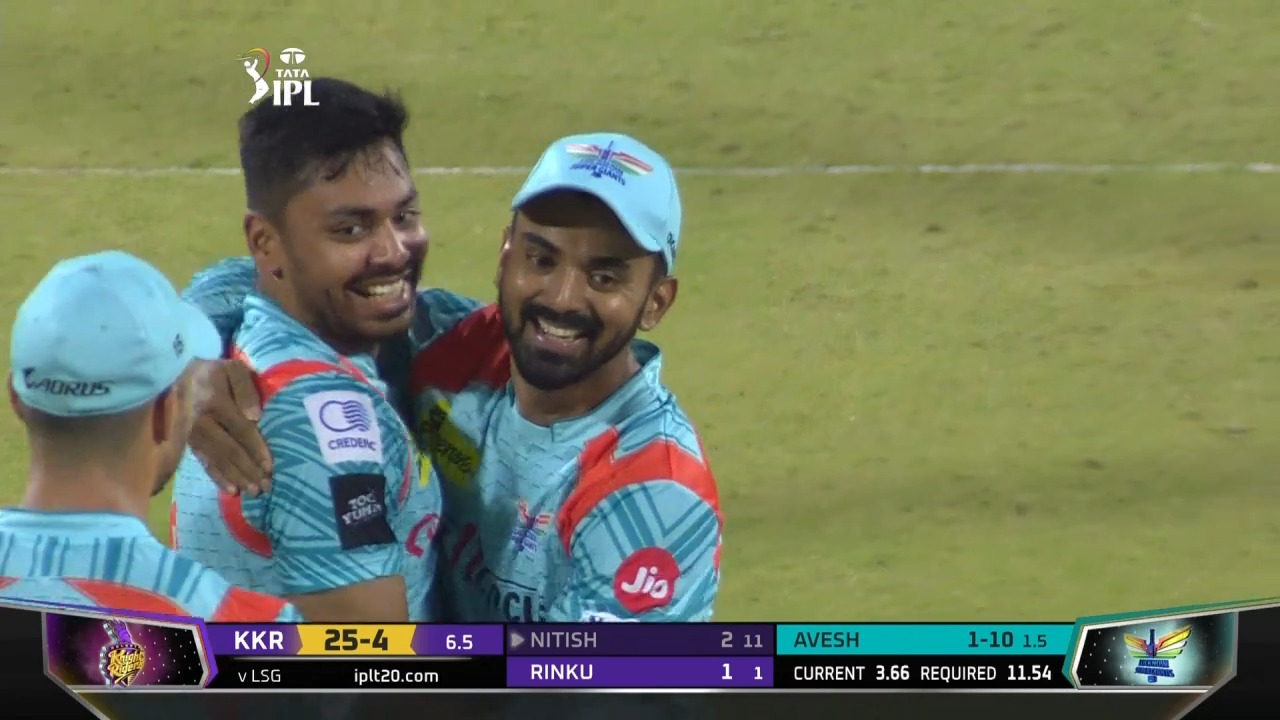 M53: LSG vs KKR – Fall of Wickets