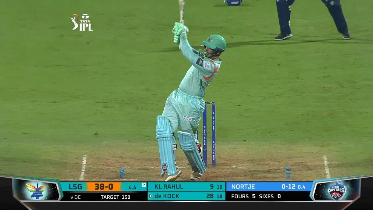 M15: LSG vs DC – Quinton De Kock Six