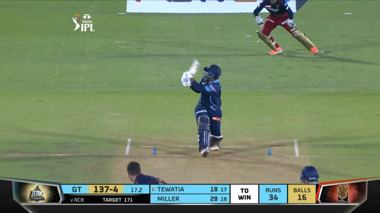 M43: GT vs RCB – Rahul Tewatia Six
