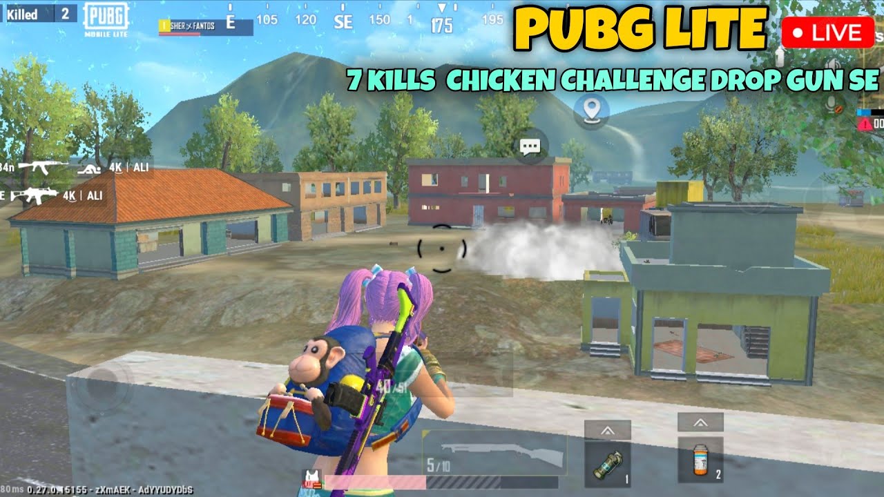 PUBG LITE LIVE | 7 KILLS CHICKEN CHALLENGE DROP GUN SE π 1V4 GAMEPLAY