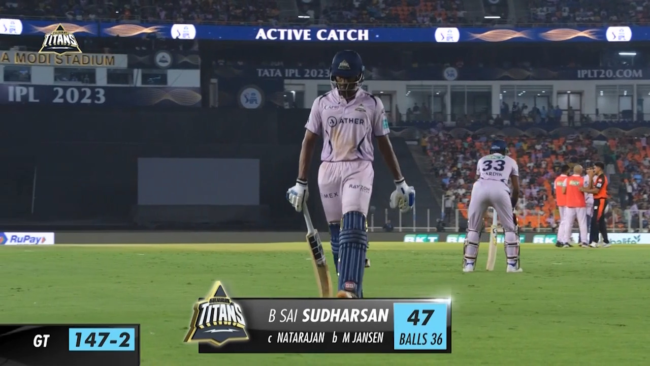 M62: GT vs SRH – Sai Sudharsan Wicket