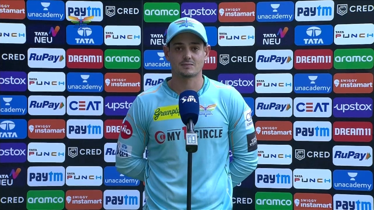 M37: LSG vs MI – Quinton De Kock Interview background