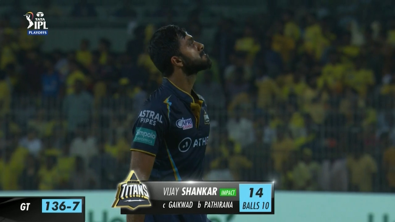 Q1: GT vs CSK – Vijay Shankar Wicket