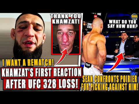 Khamzat Chimaev CALLS FOR A REMATCH after UFC 328! Sean CONFRONTS Poirier for picking against him!