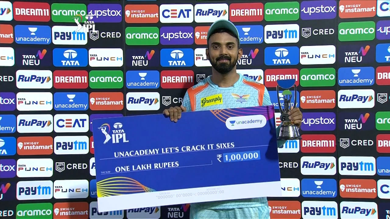 M37: LSG vs MI – Unacademy Let's Crack It Sixes of the Match – K L Rahul
