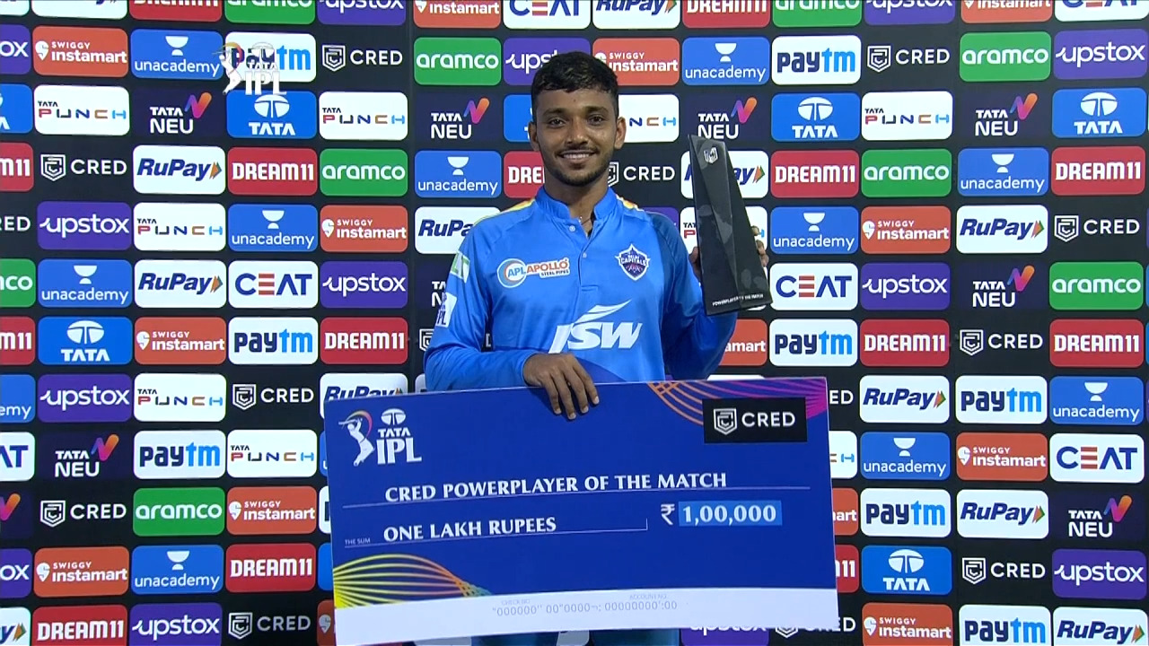 M41: DC vs KKR – CRED Power Player of the Match – Chetan Sakariya