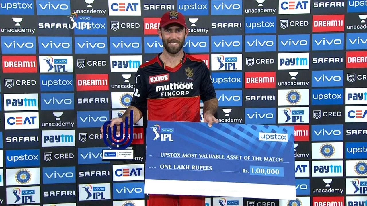 M06: SRH vs RCB – Upstox most valuable Asset of the match – Glenn Maxwell