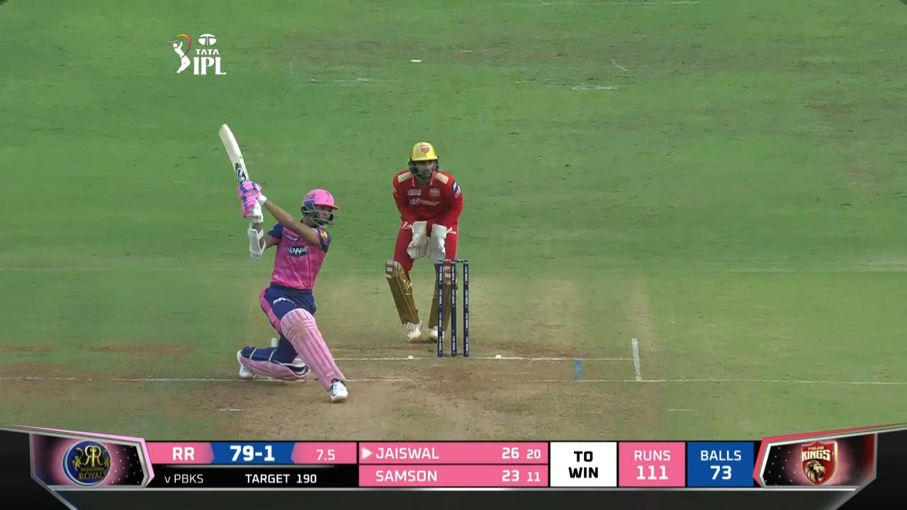 M52: PBKS vs RR – Yashasvi Jaiswal Six