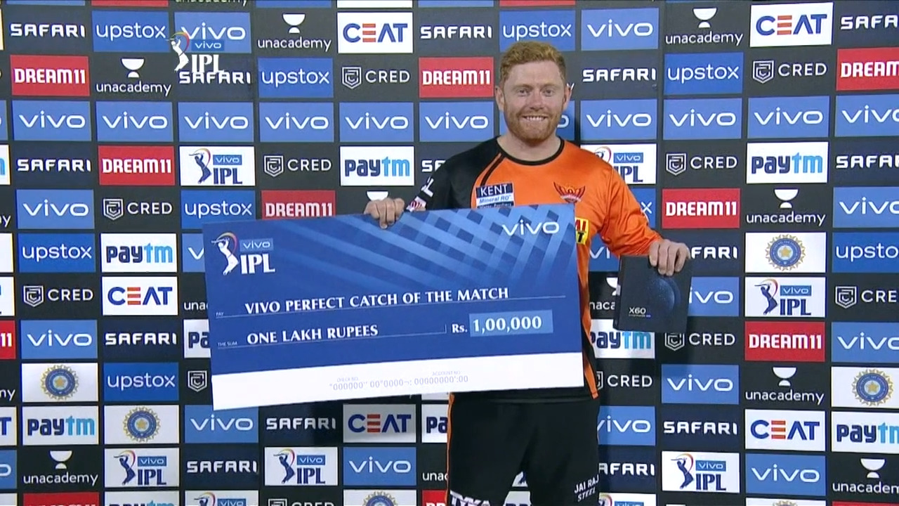 M09: MI vs SRH – Vivo perfect catch of the match – Jonny Bairstow