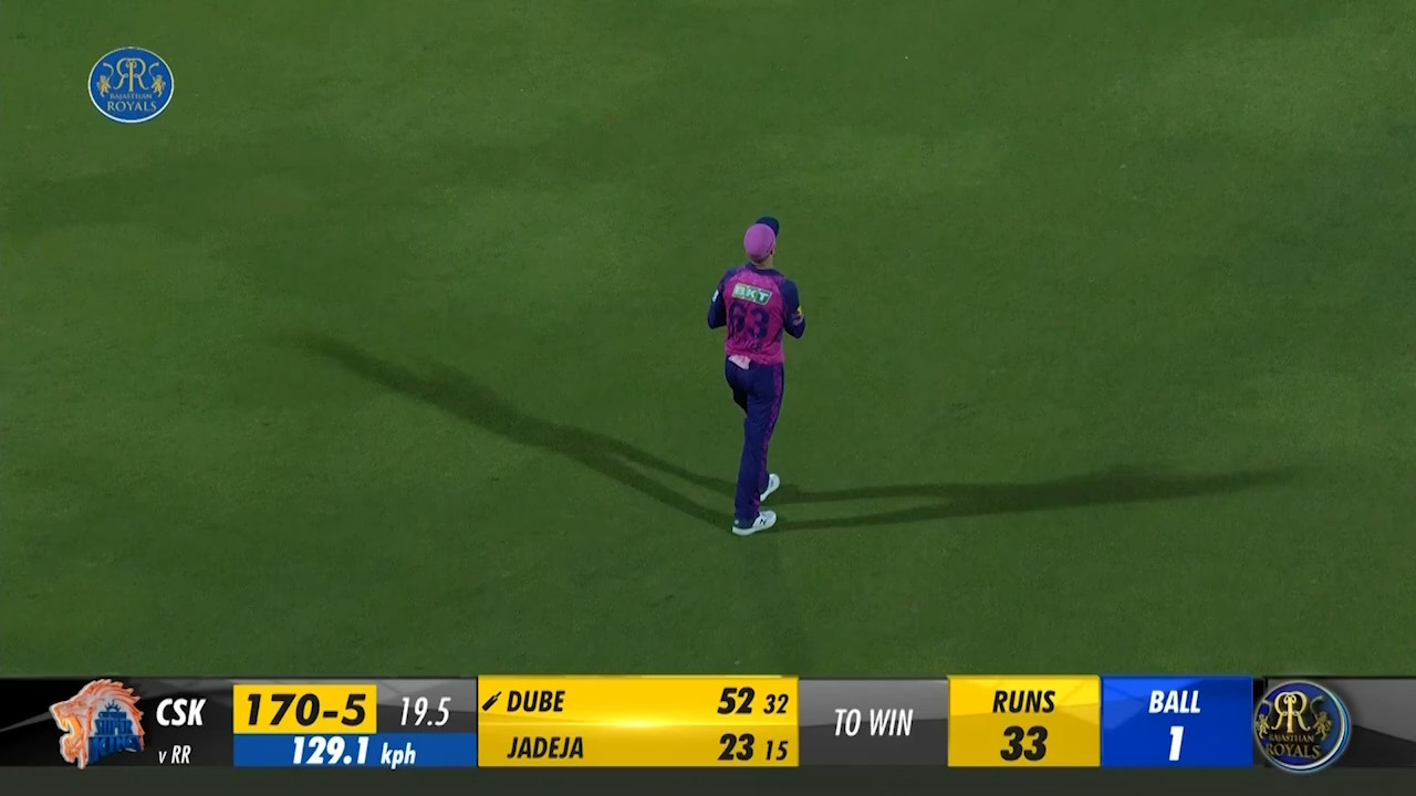 M37: RR vs CSK – Shivam Dube Wicket