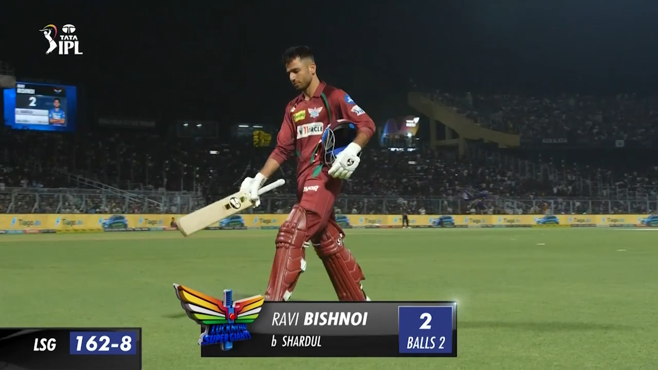 M68: KKR vs LSG – Ravi Bishnoi Wicket background