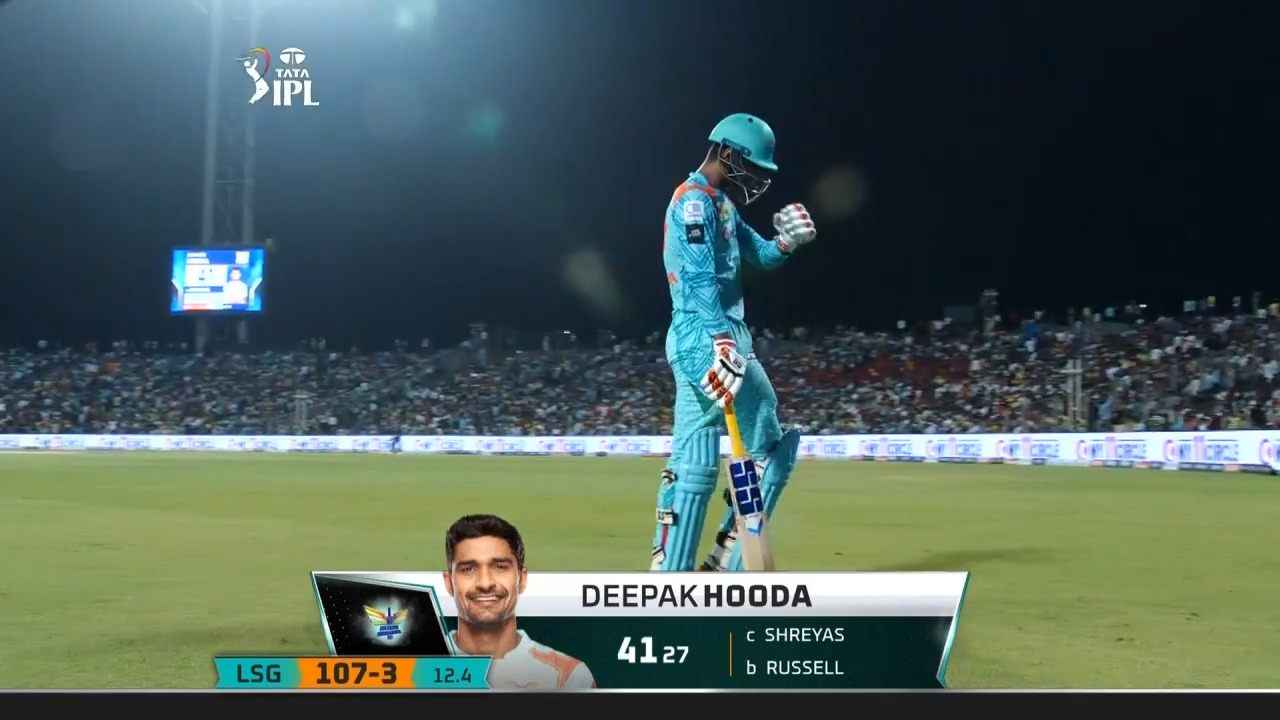 M53: LSG vs KKR – Deepak Hooda Wicket