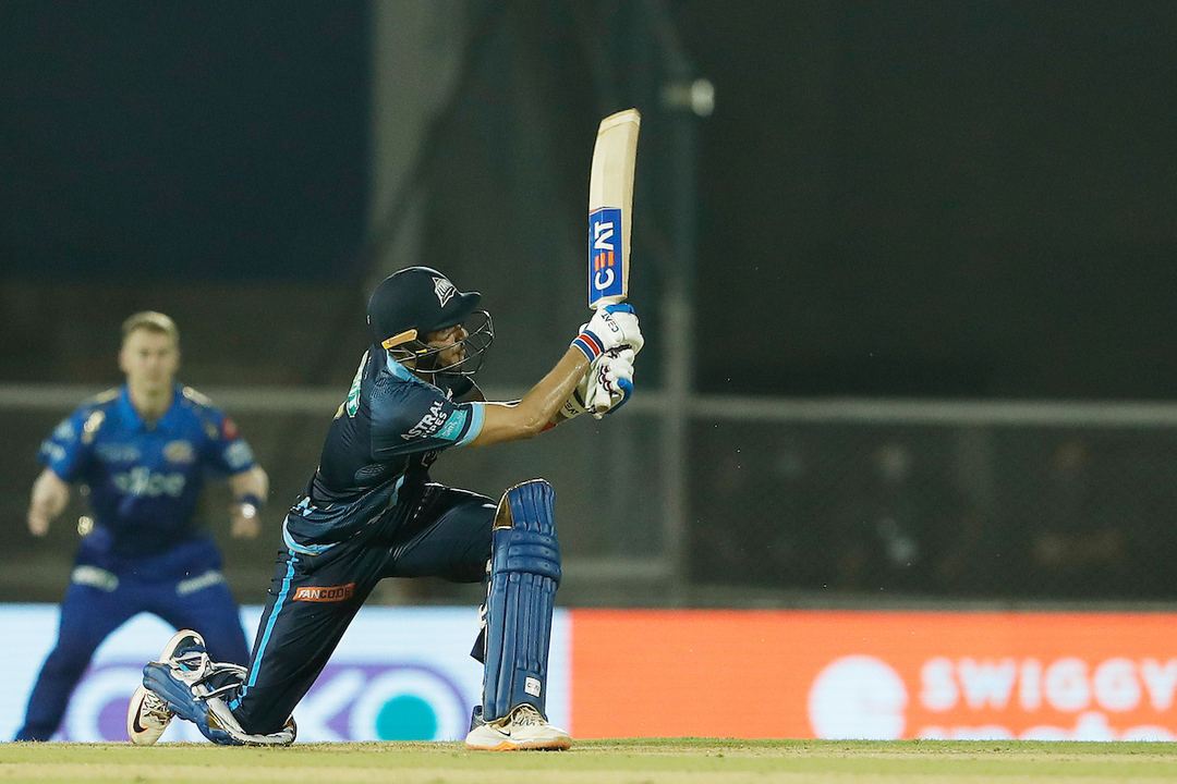 WOW: Gill's majestic SIX over midwicket background